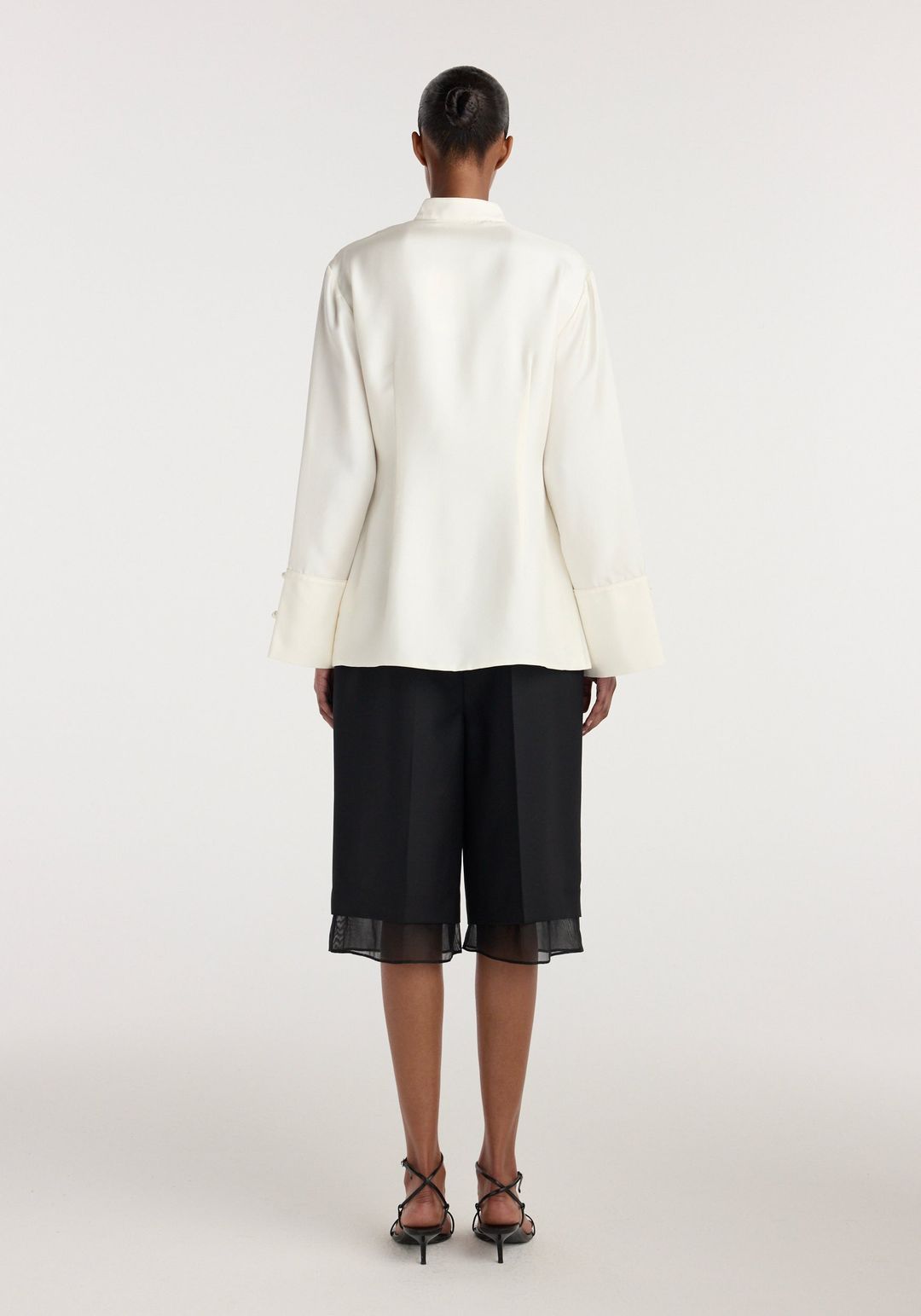 Pankou closure silk top | cream #5