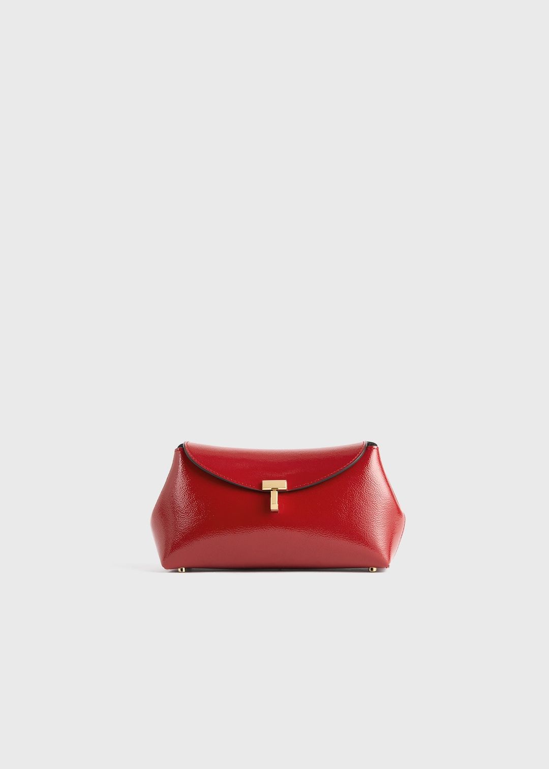 Mini T-lock naplack clutch red #8
