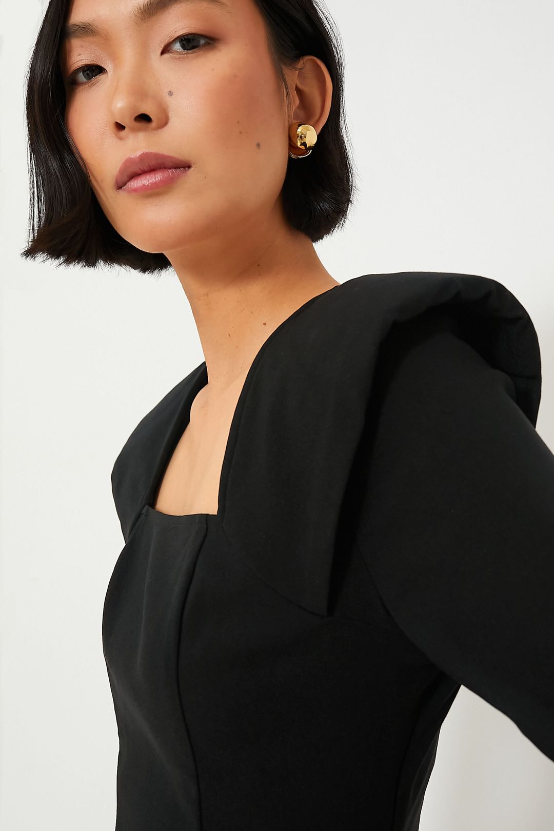 Black Long Sleeve Hepburn Blouse #5