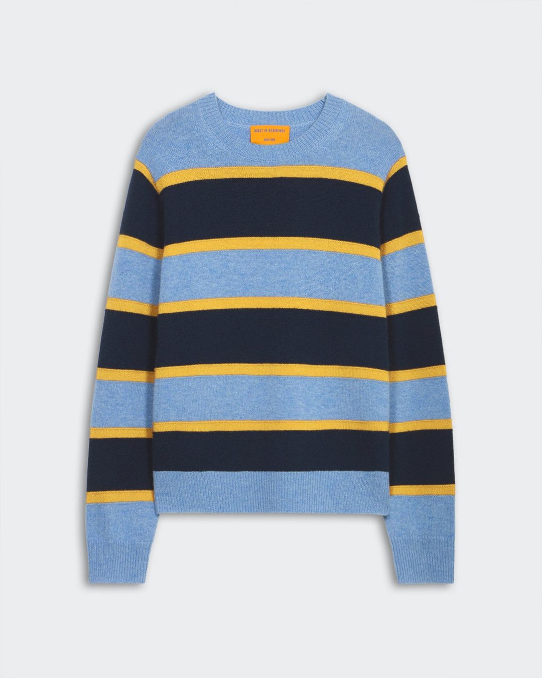 Stripe Crew - Heather Blue Combo