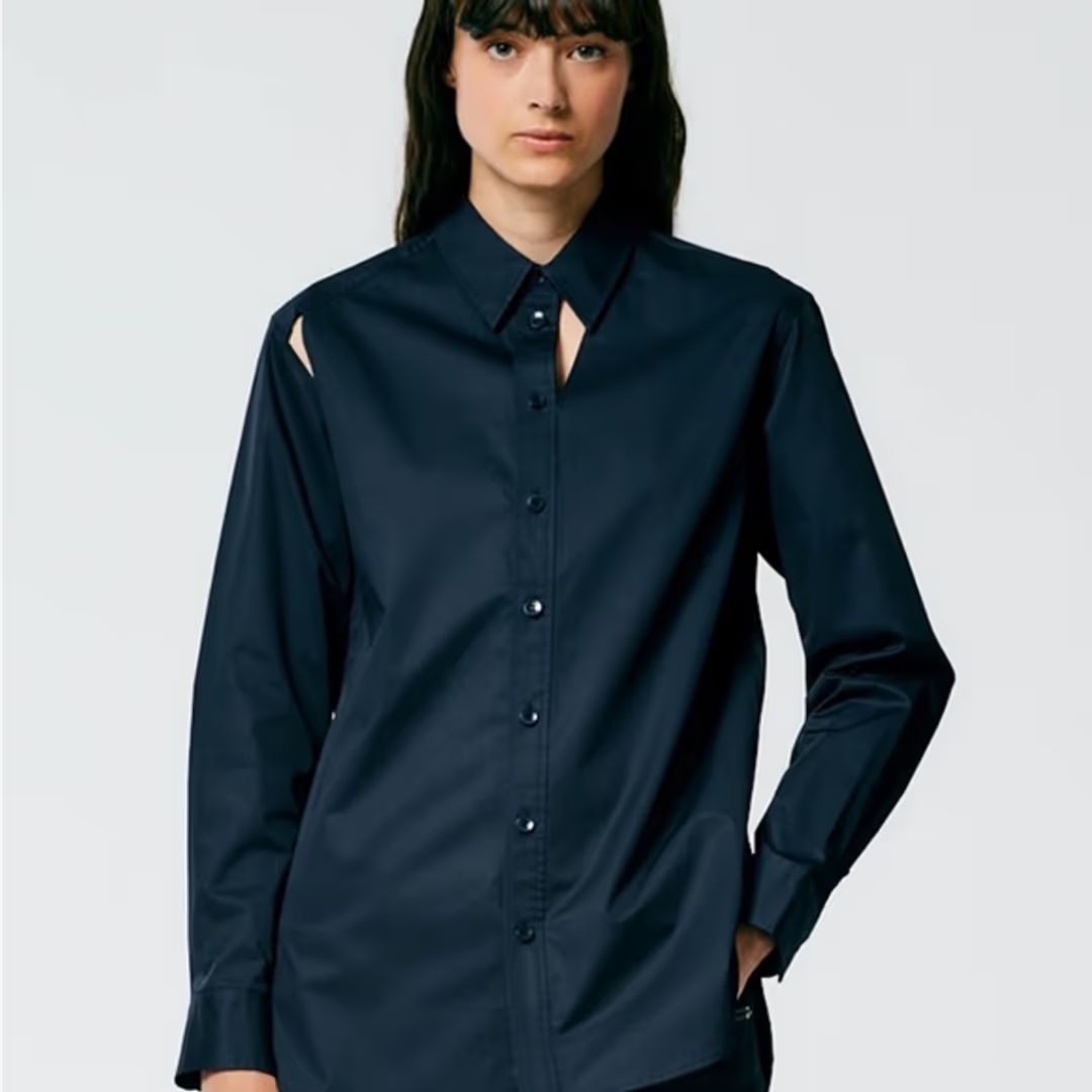 Tibi Eco Poplin Cut Out &Charlie Shirt