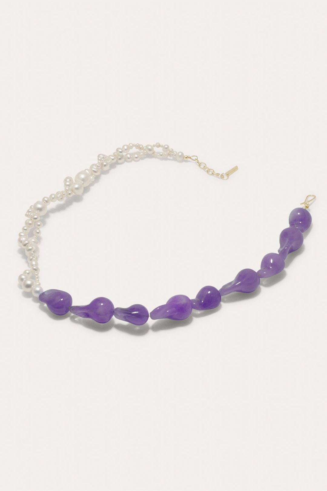 Parade of Possibilities II - Pearl and Lilac Bio Resin Gold Plated Necklace #2