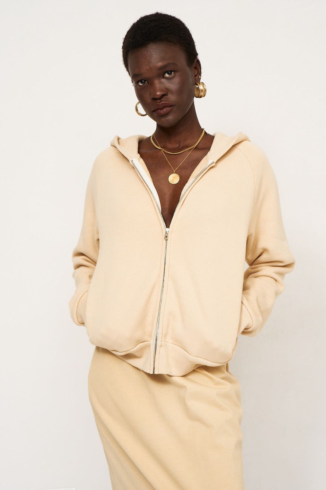 The Bird Hoodie in Butter #2