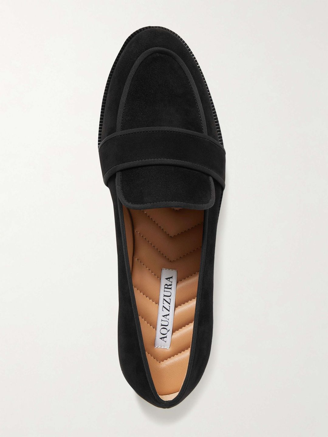 Martin grosgrain-trimmed suede loafers #10