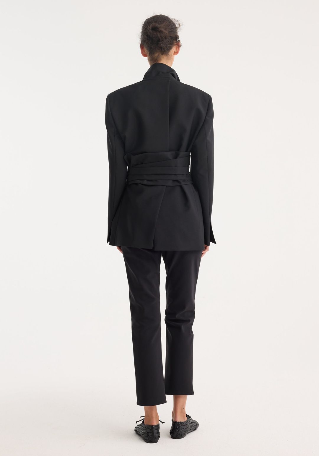 Kimono belted blazer | black #6