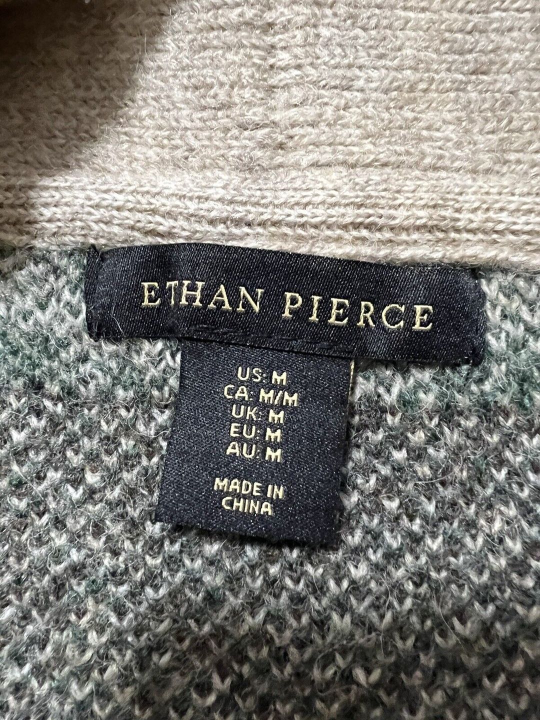 Ethan Pierce Aztec Print Cardigan Size Small Wool Blend #7