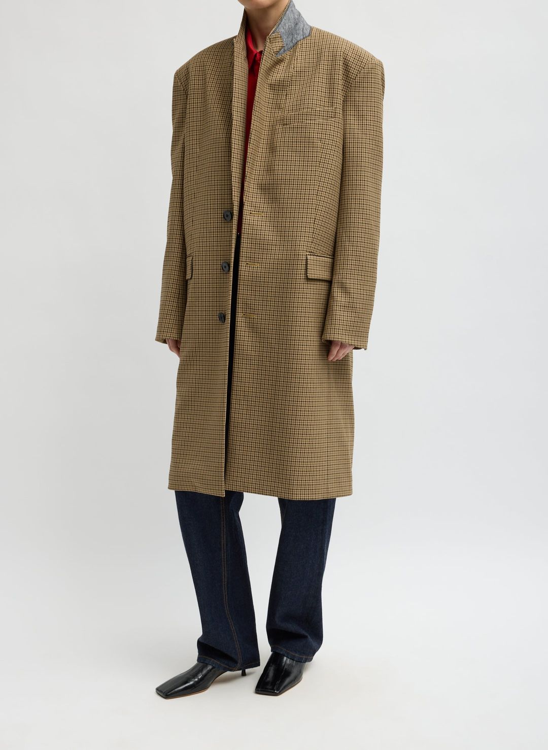 Menswear Tech Twill Tailored Men's Midi Coat #6