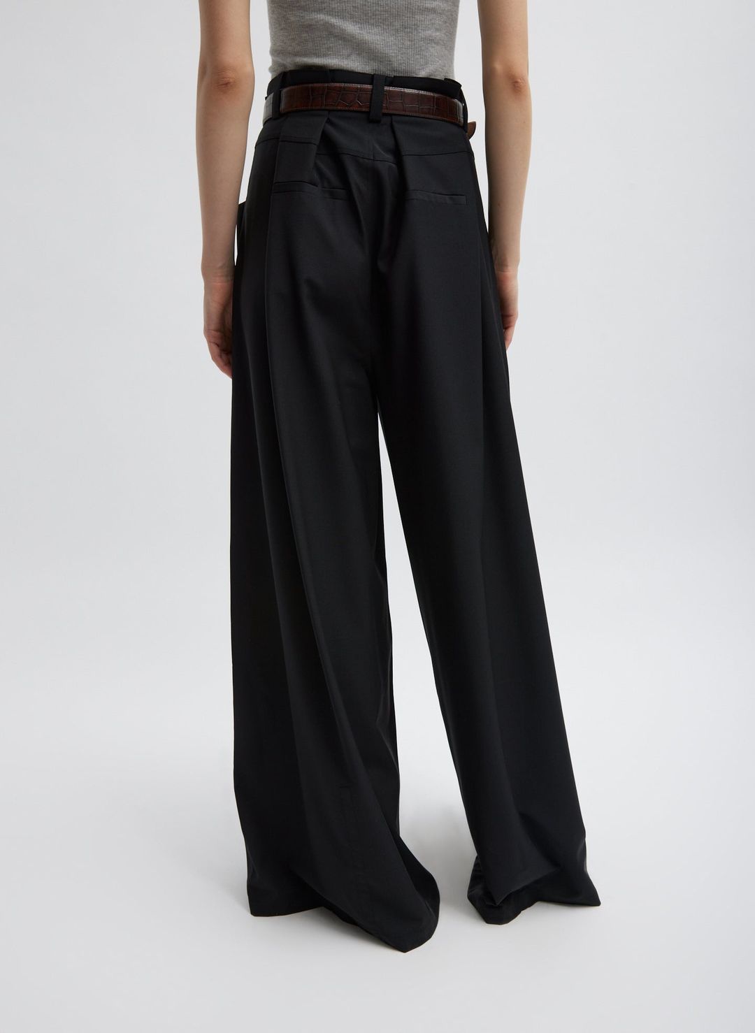 Tropical Wool Walker Wide Leg Pant #5