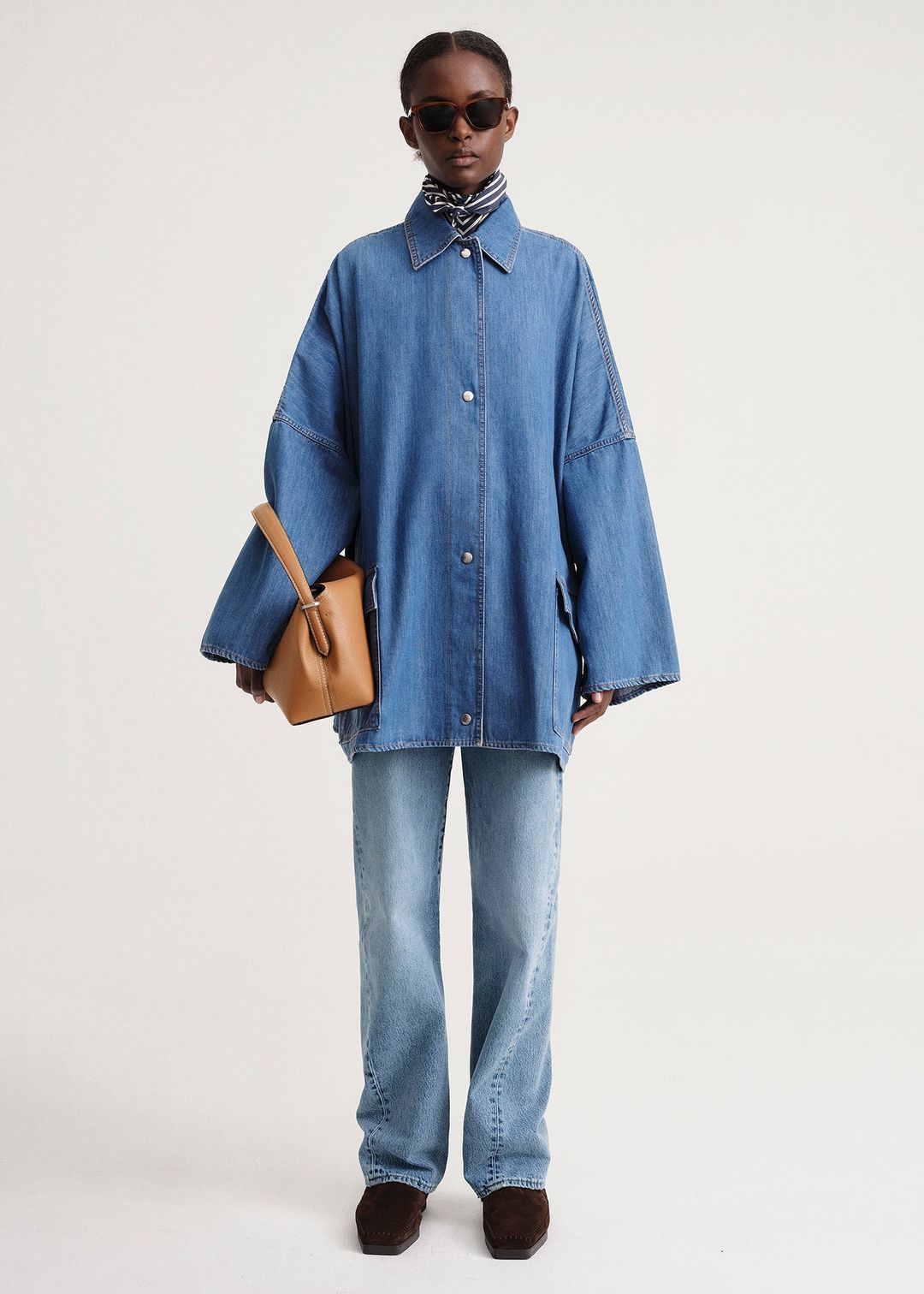 Denim overshirt jacket soft blue #2