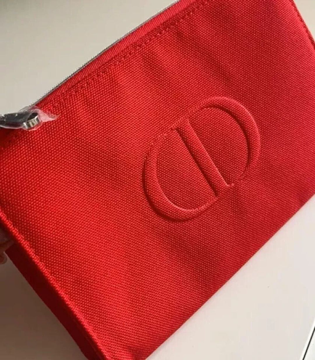 CD Expandable Canvas Clutch Makeup Pouch Cosmetic Bag #3