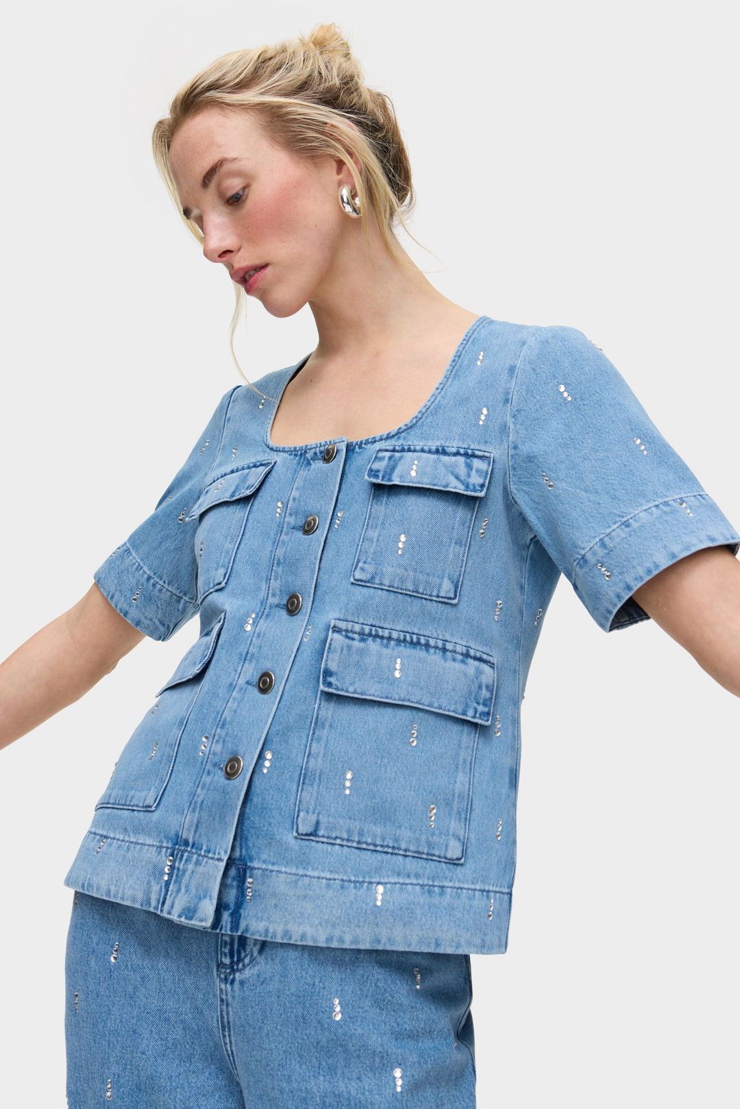 Chico Diamante Denim Top