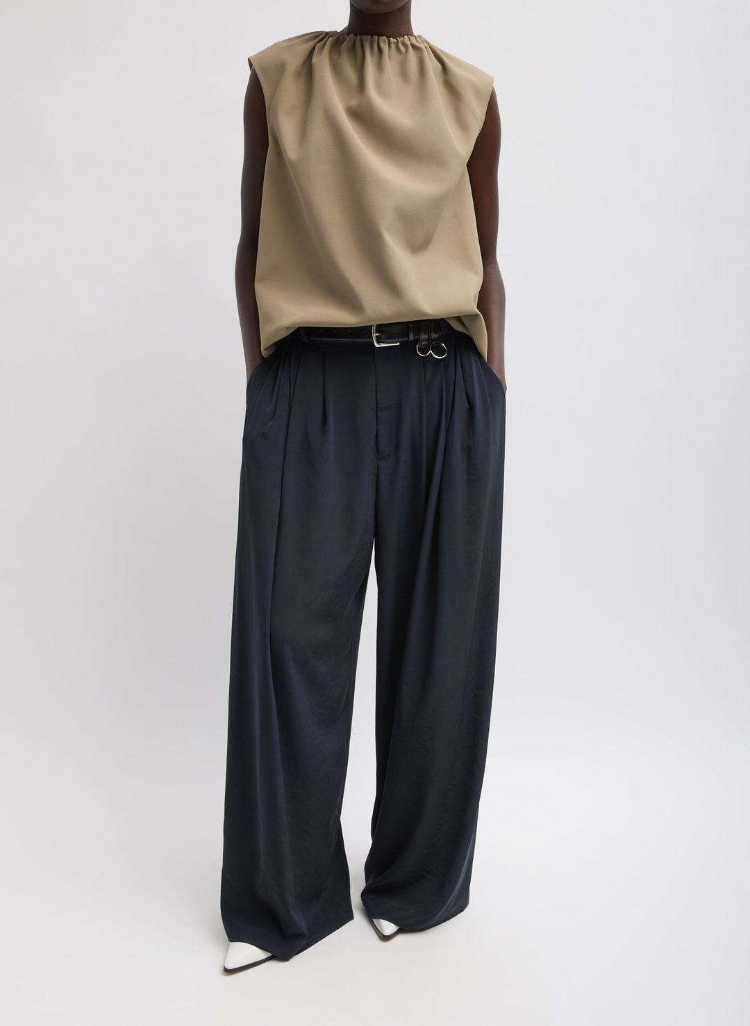 Lotte Nylon Shirred Neck Top #4
