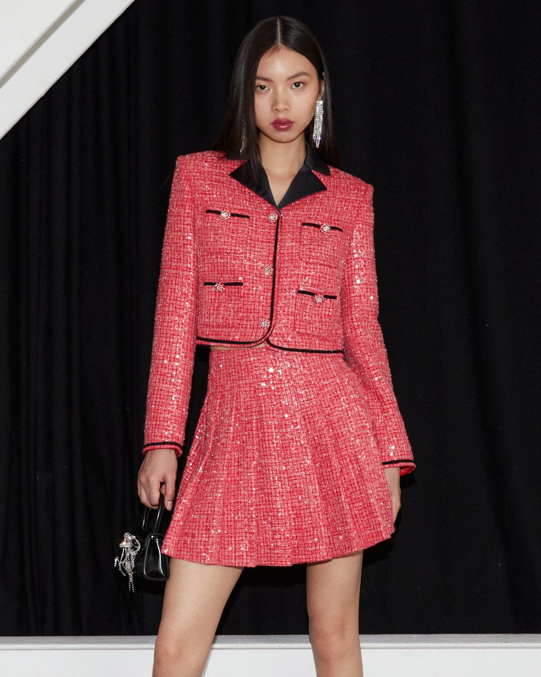 Red Boucle Mini Skirt #6