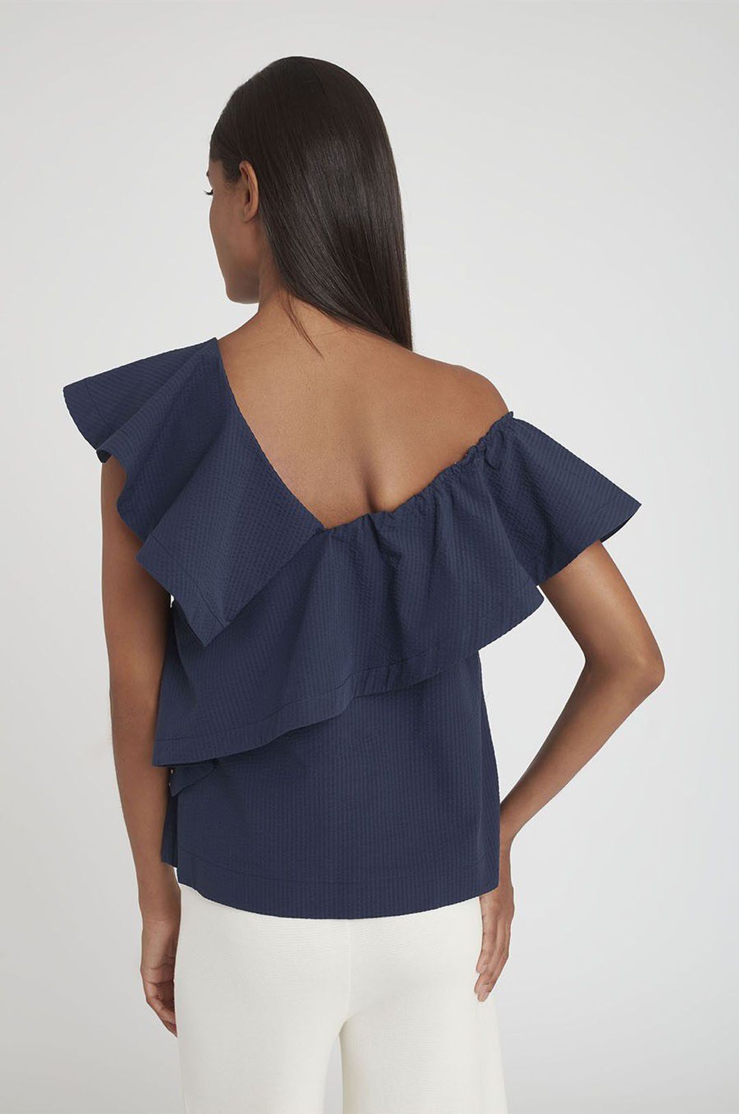 Seersucker Flounce Top #10