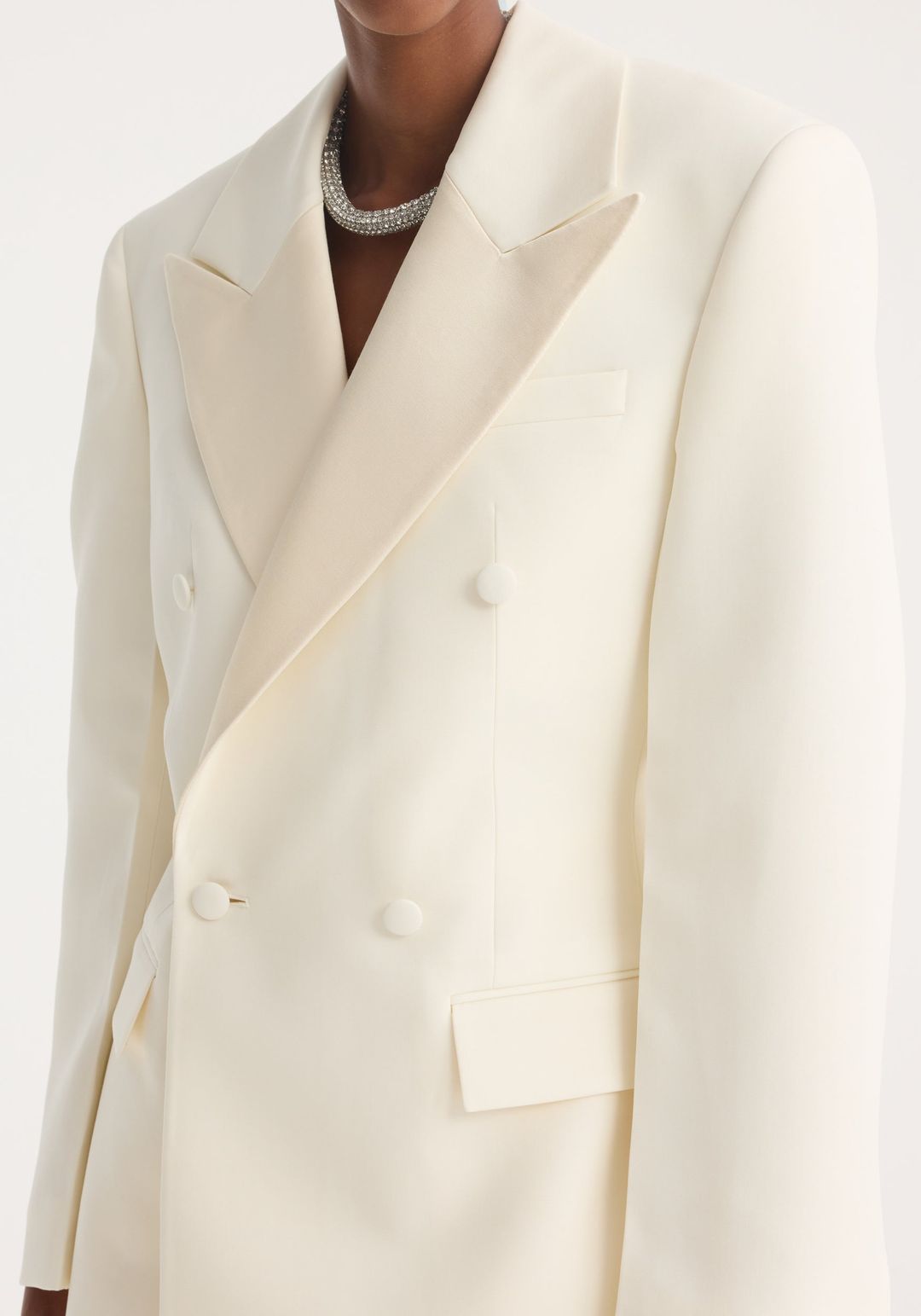 Hourglass tuxedo blazer | off white #3