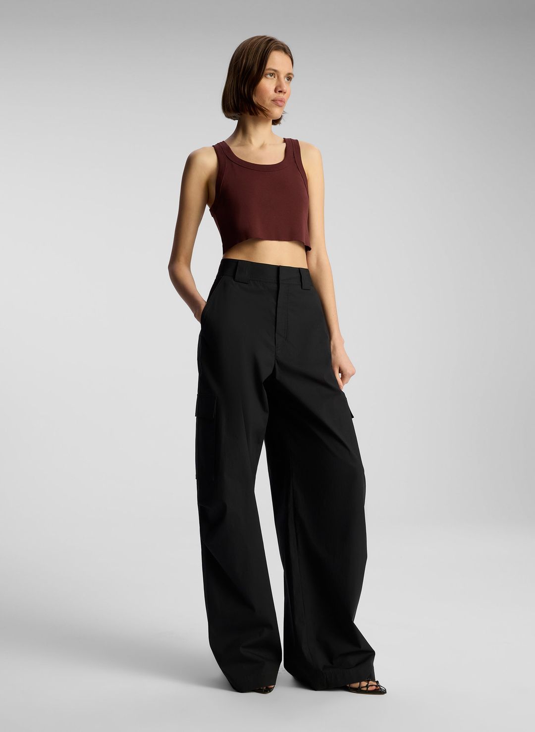 Halsey Cropped Cotton Rib Tank #4