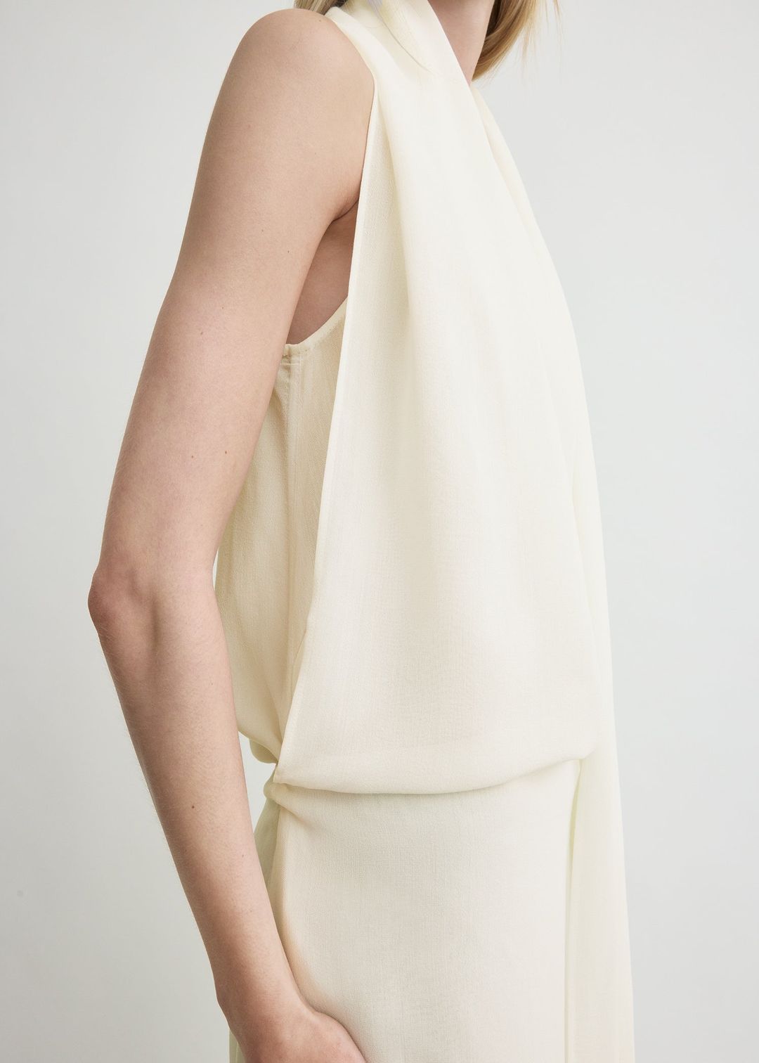 Fringed scarf dress milk #6