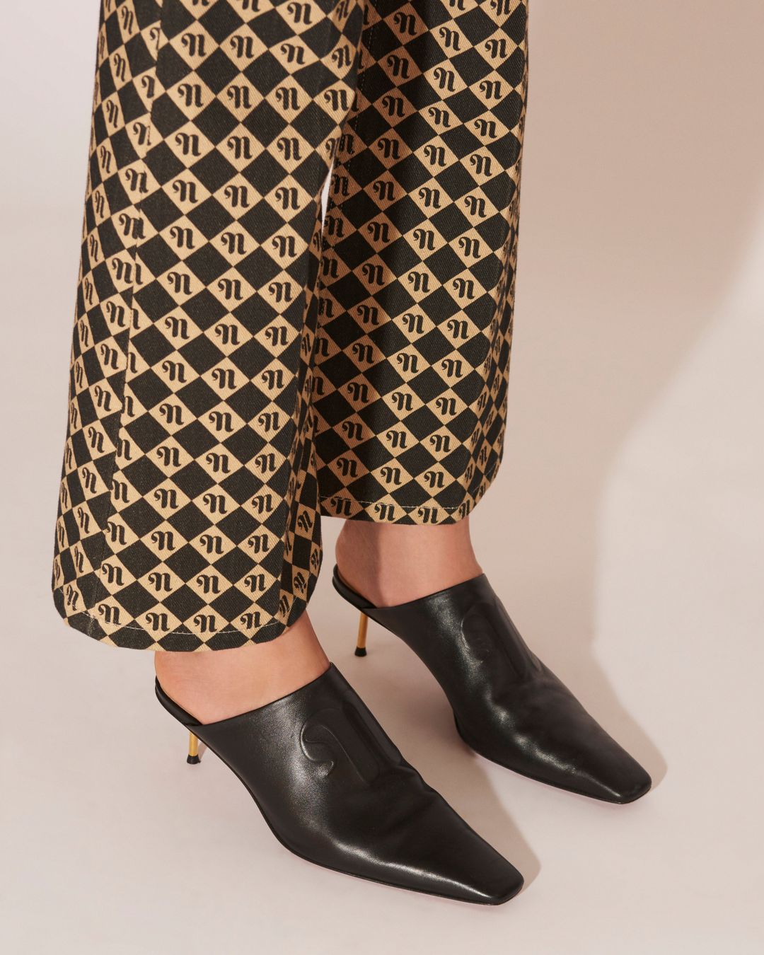 Vilma - Sale Leather Mules - Black #6