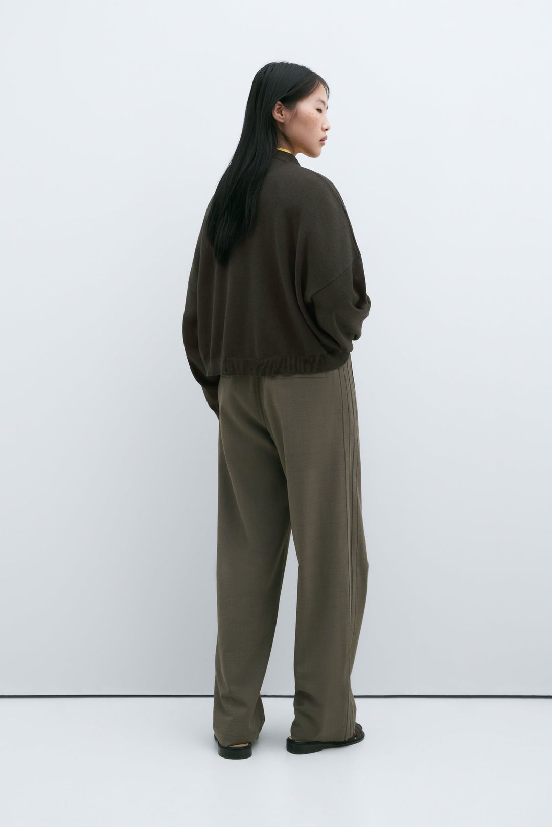 COTTON & CASHMERE CARDIGAN DARK MOSS #4