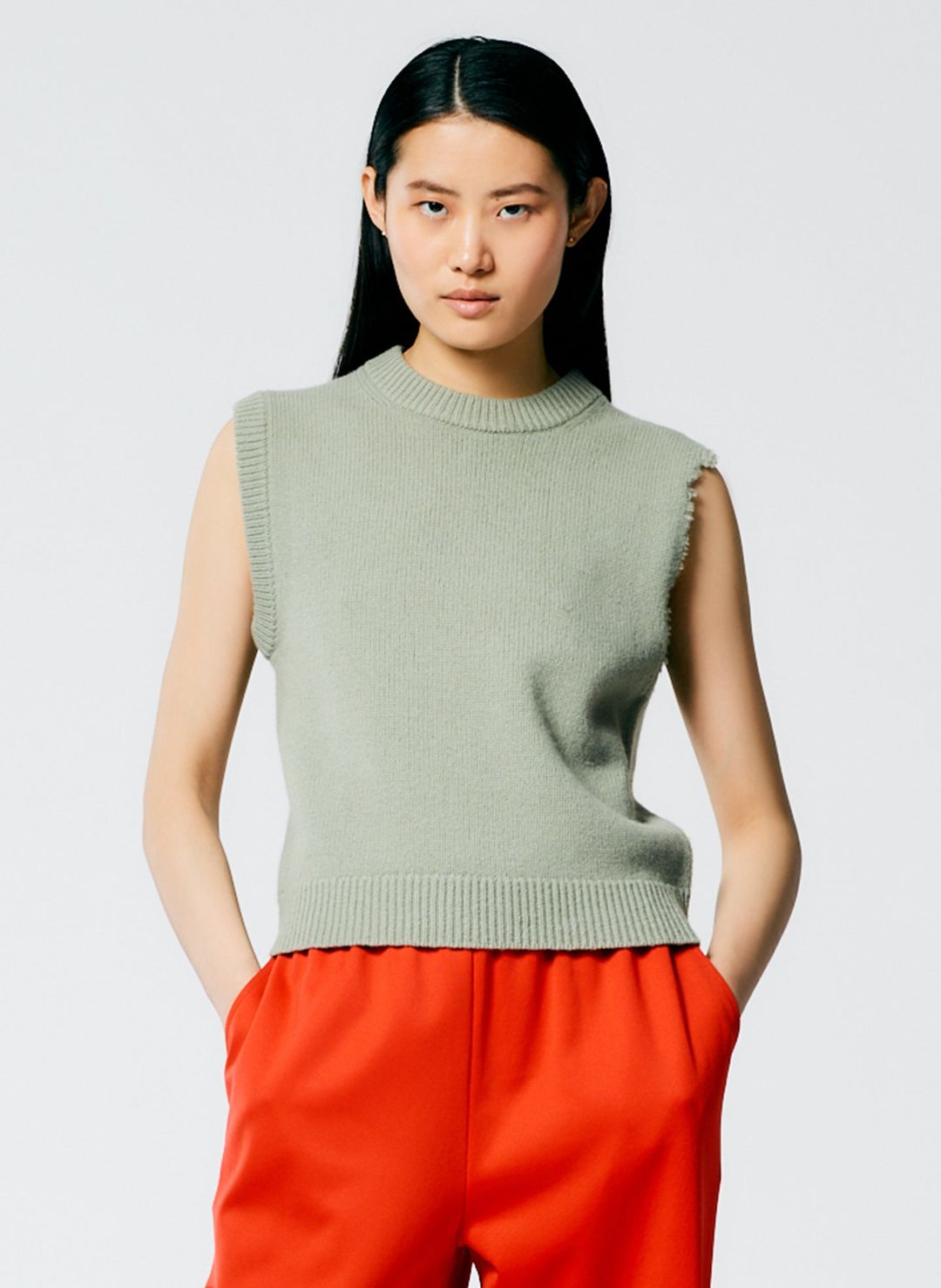 Soft Lambswool Distressed Vest