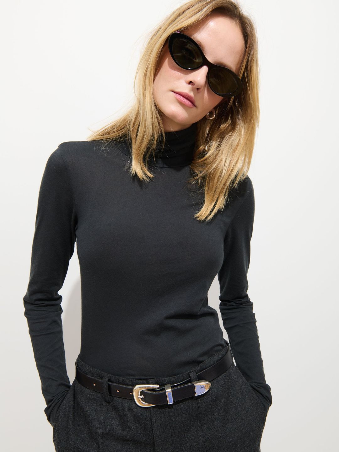 Tissue Turtleneck In Cotton