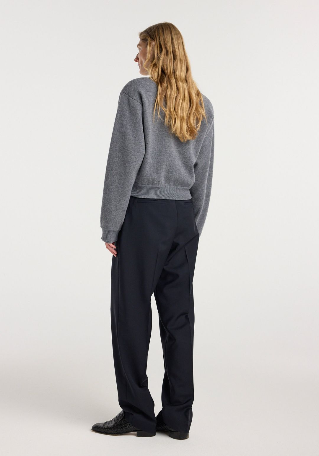 Daria - Single pleat tapered trousers | navy #4