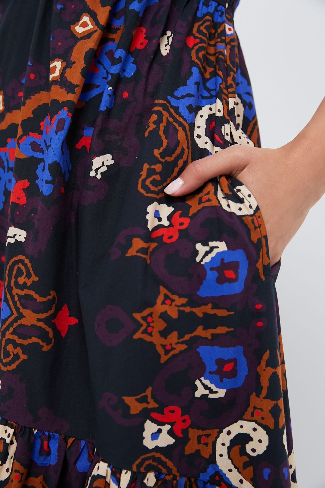 Venezia Print Jewel Ankle Dress #6