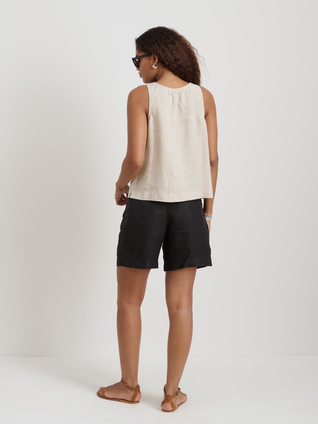 Sidney Top In Flax Linen #5