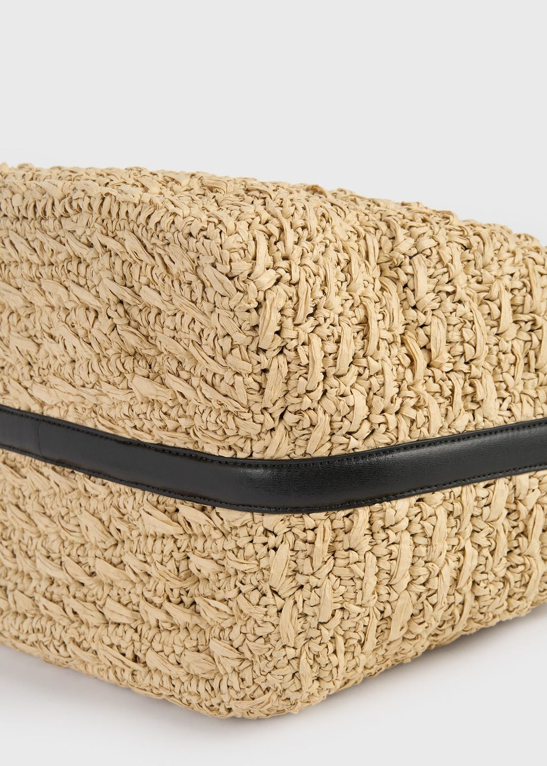 Belted paper raffia tote natural #7