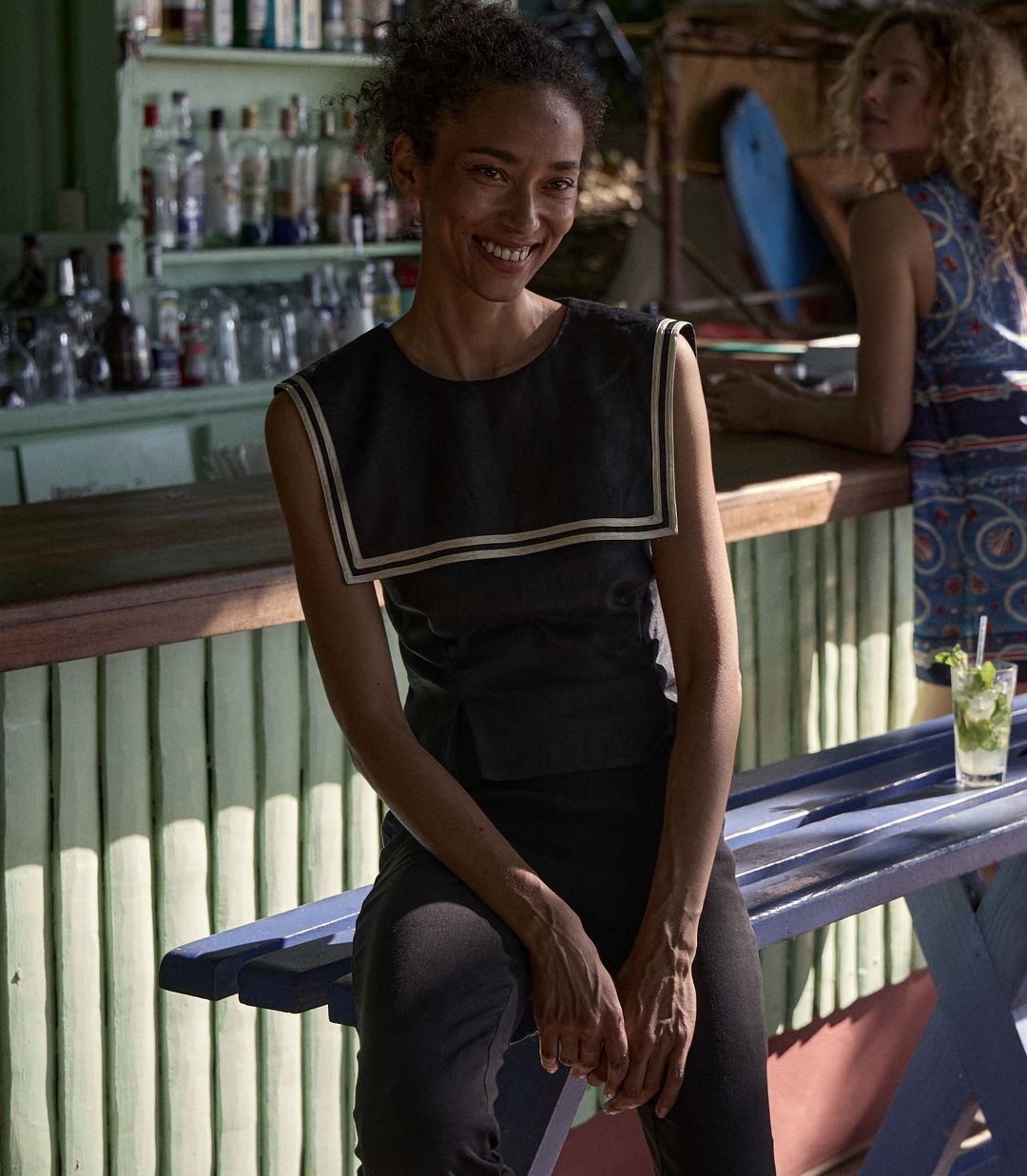 MARGIE TOP -- BLACK #9