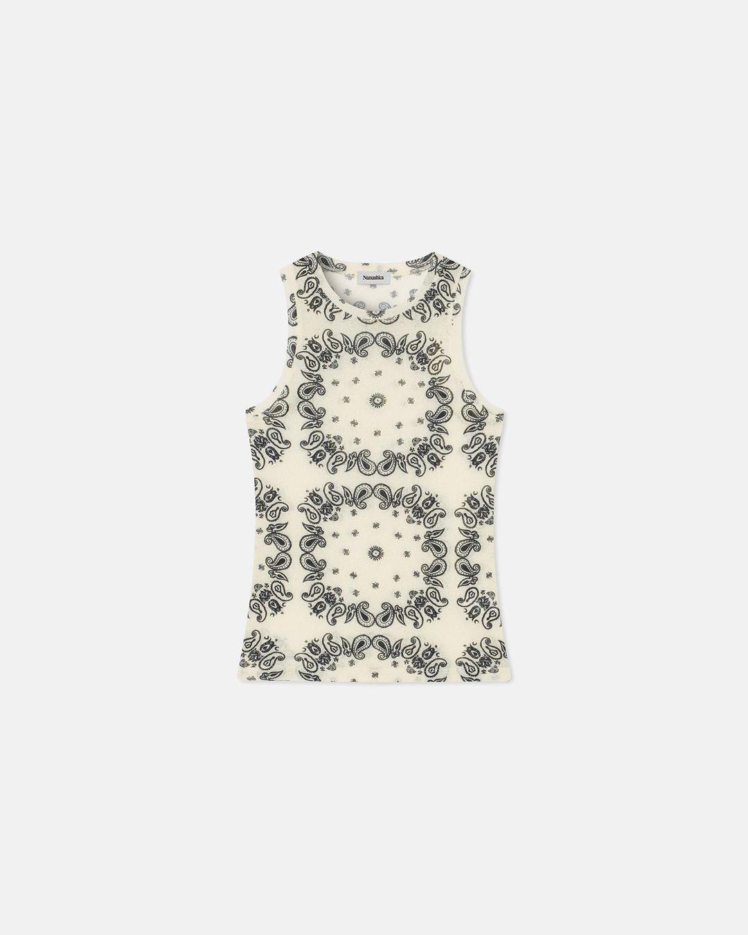 Anneke - Sale Printed Mesh-Jersey Tank Top - Bandana Small Scale