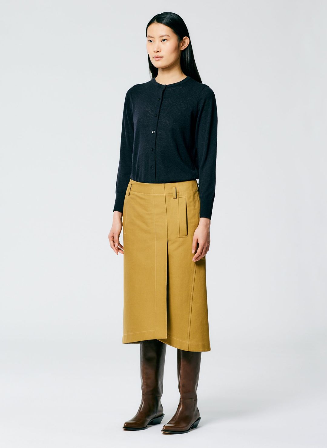 Sculpted Cotton Pitched Skirt #6
