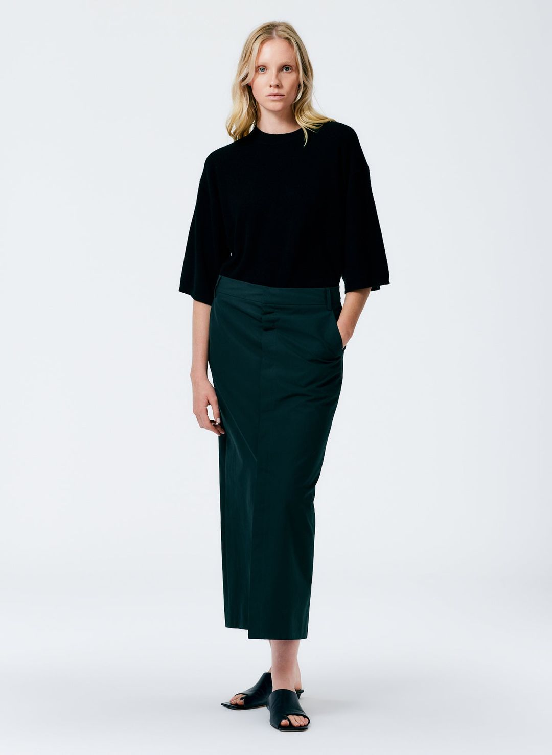 Arun Suiting Back Wrap Maxi Skirt #3