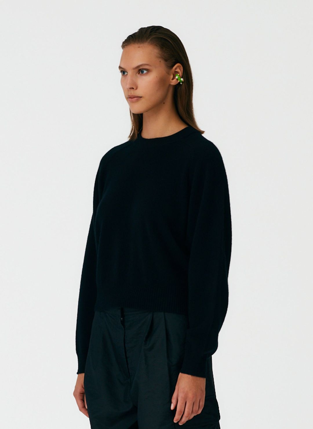 Feather Weight Cashmere Open Sleeve Cocoon Sweater #2