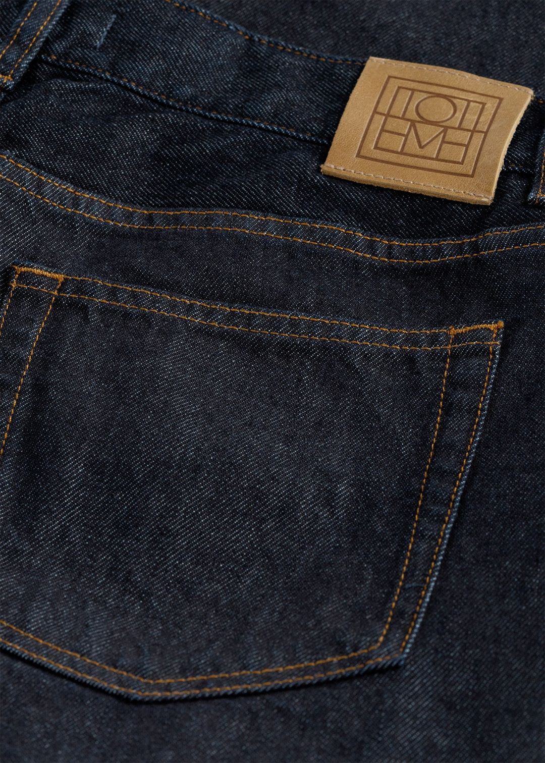 Low straight denim rinsed blue #5