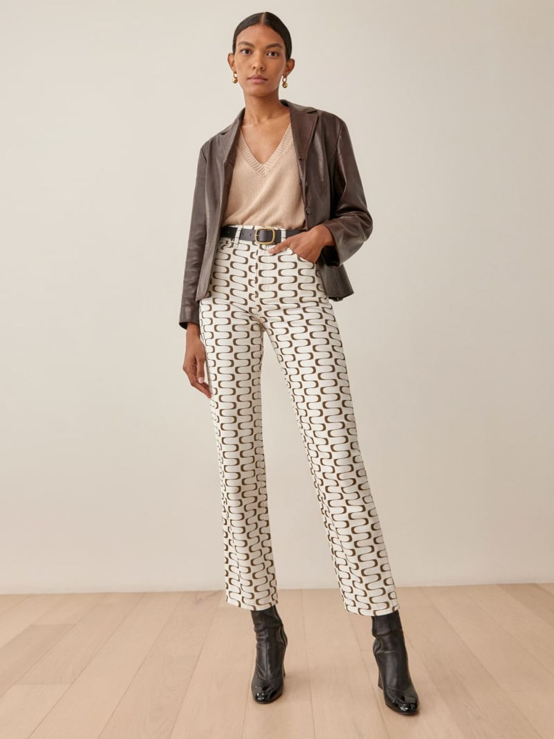 Mod High Rise Straight Jeans