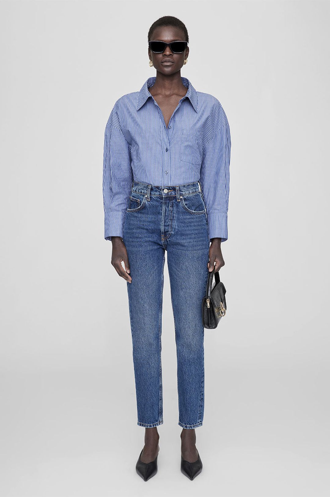 Mika Shirt - Blue And White Stripe #6