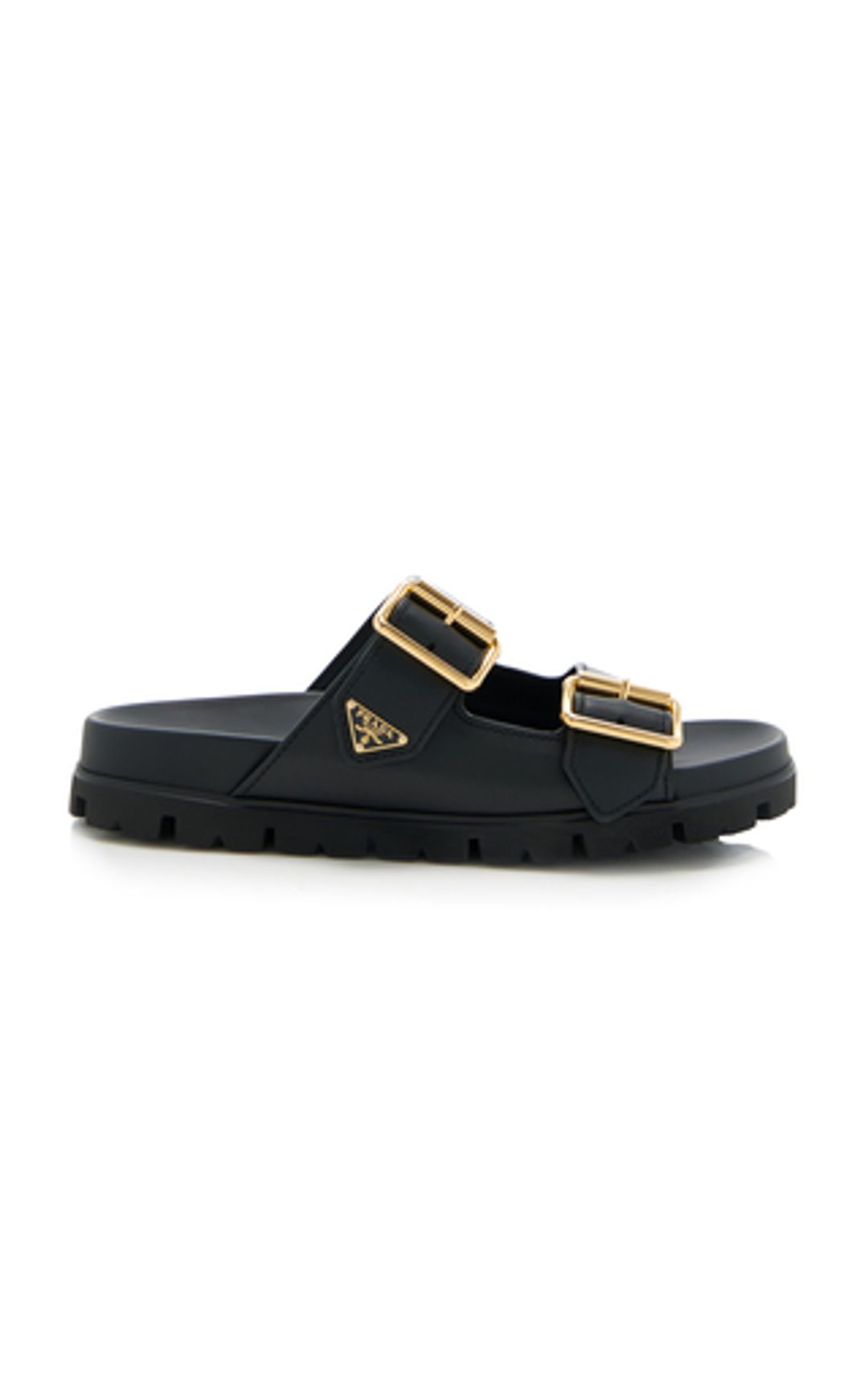 Buckle-detailed leather sandals