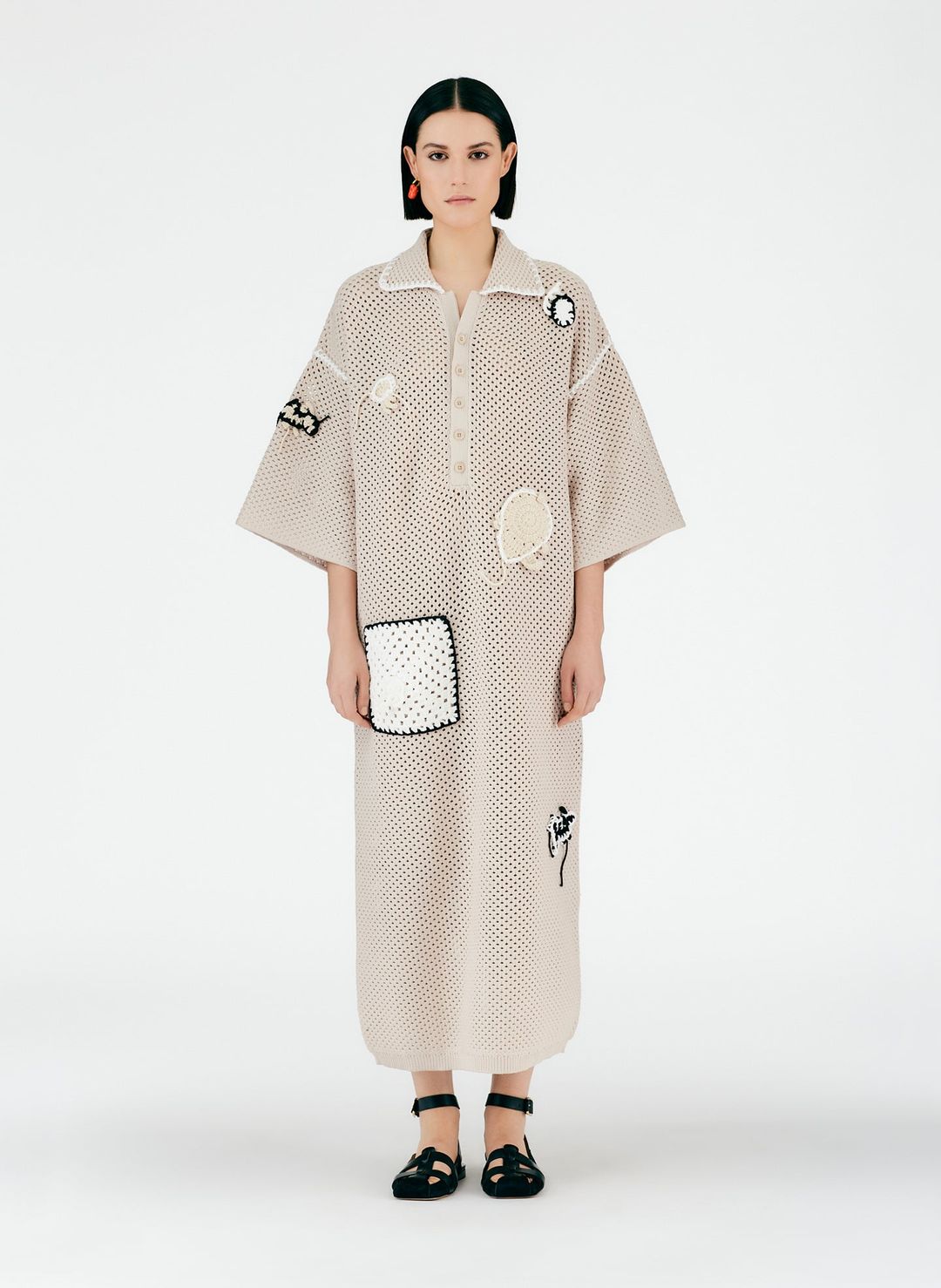 Tech Crochet Polo Shirtdress