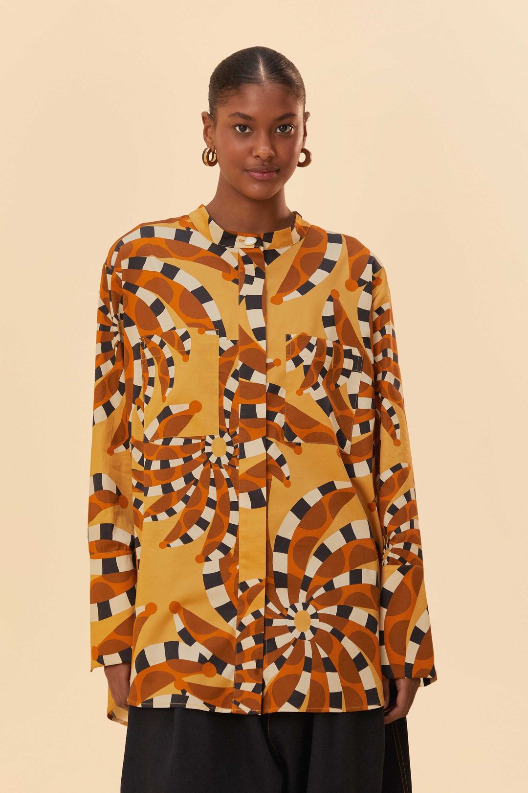 Beige Bananada Maxi Shirt