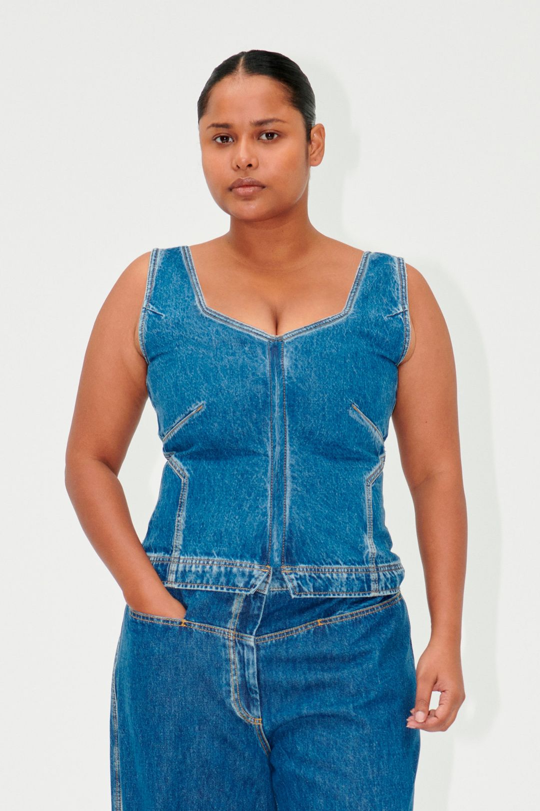 SGEliana Denim Top - Trompe L'oeil #3