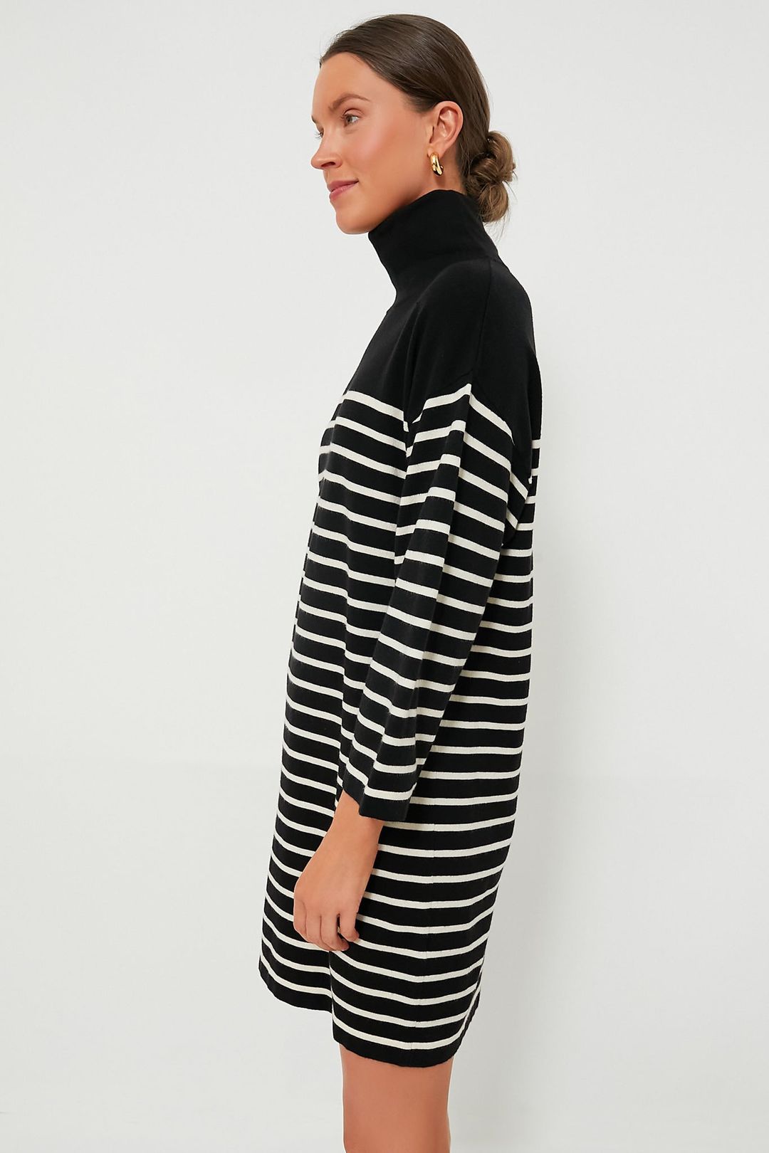 Striped Durand Turtleneck Dress #3