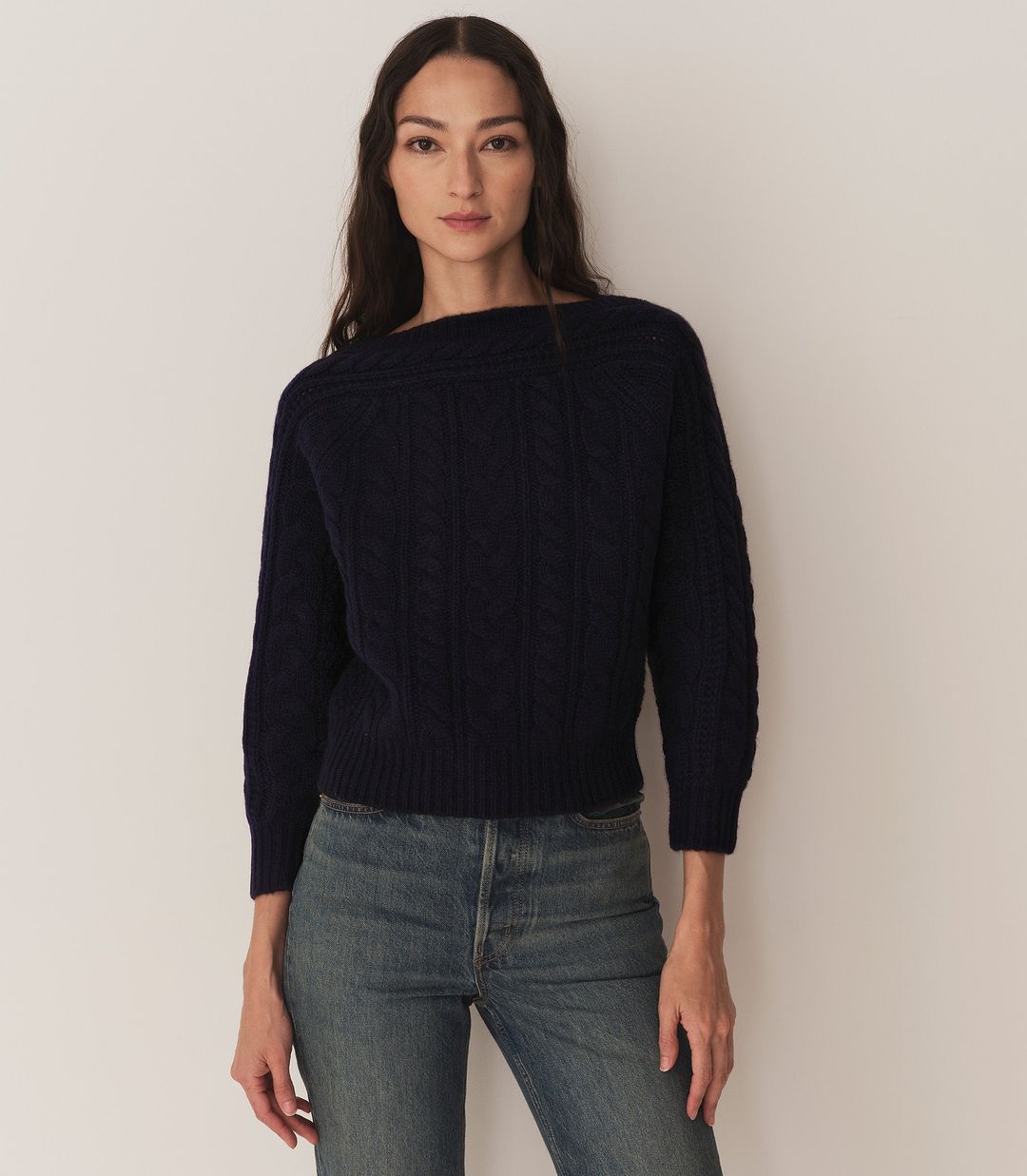 CRESSIDA CASHMERE SWEATER -- NAVY #5