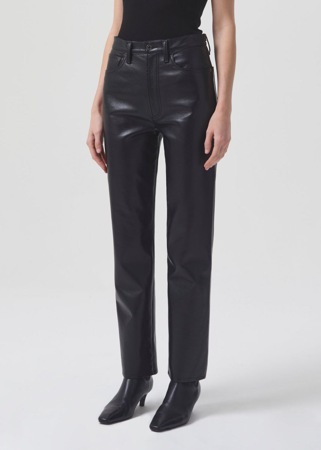 Recycled Leather 90's Pinch Waist in Detox #4