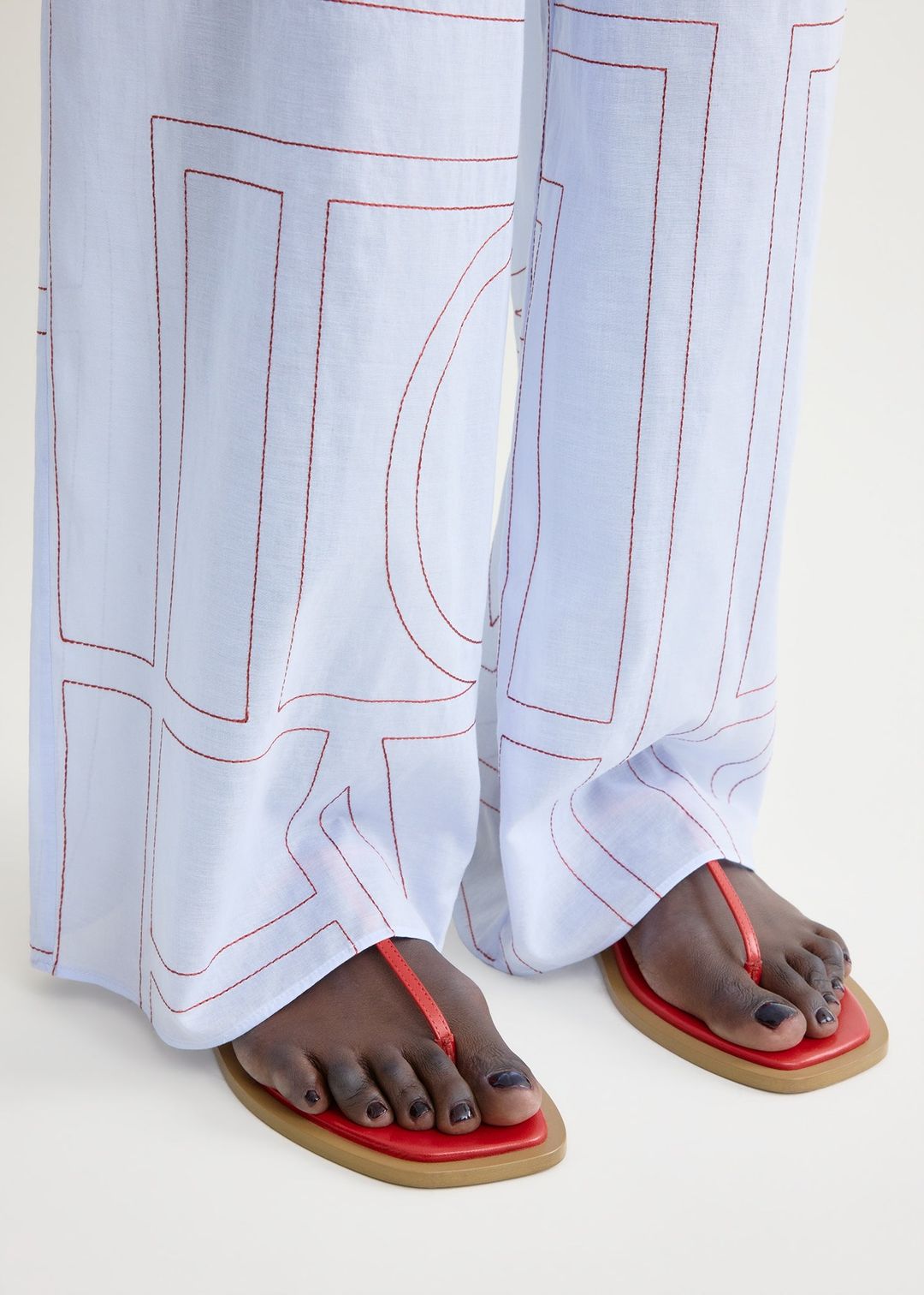 T-strap nappa sandals red/desert #3