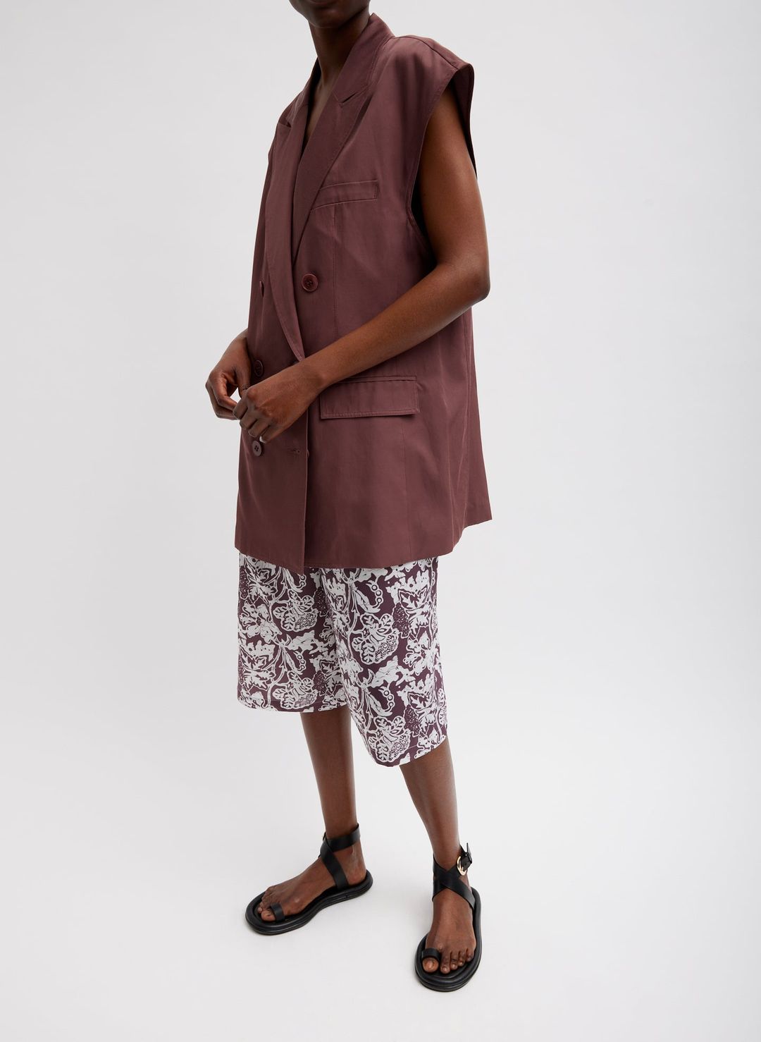 Drapey Suiting Oversized Double Breasted Vest #3