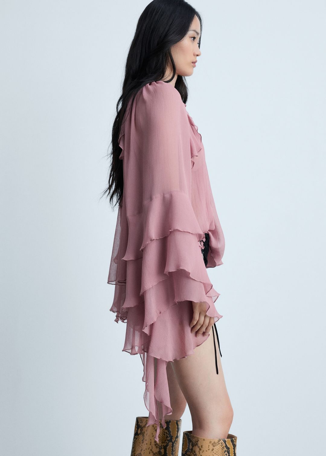 Ruffled chiffon blouse #5