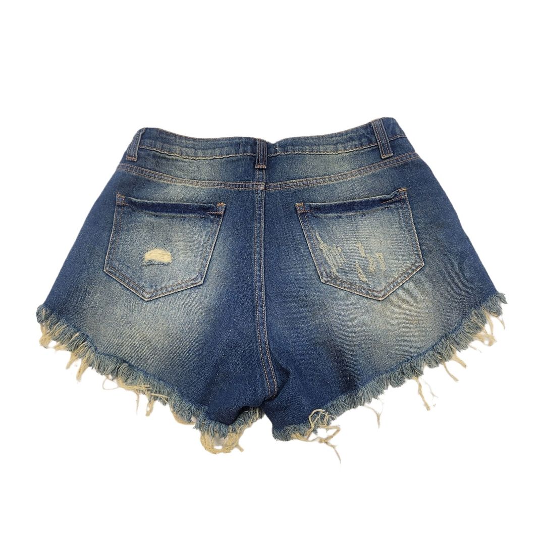 Forever 21 Blue Jean Shorts Frayed Hem #5