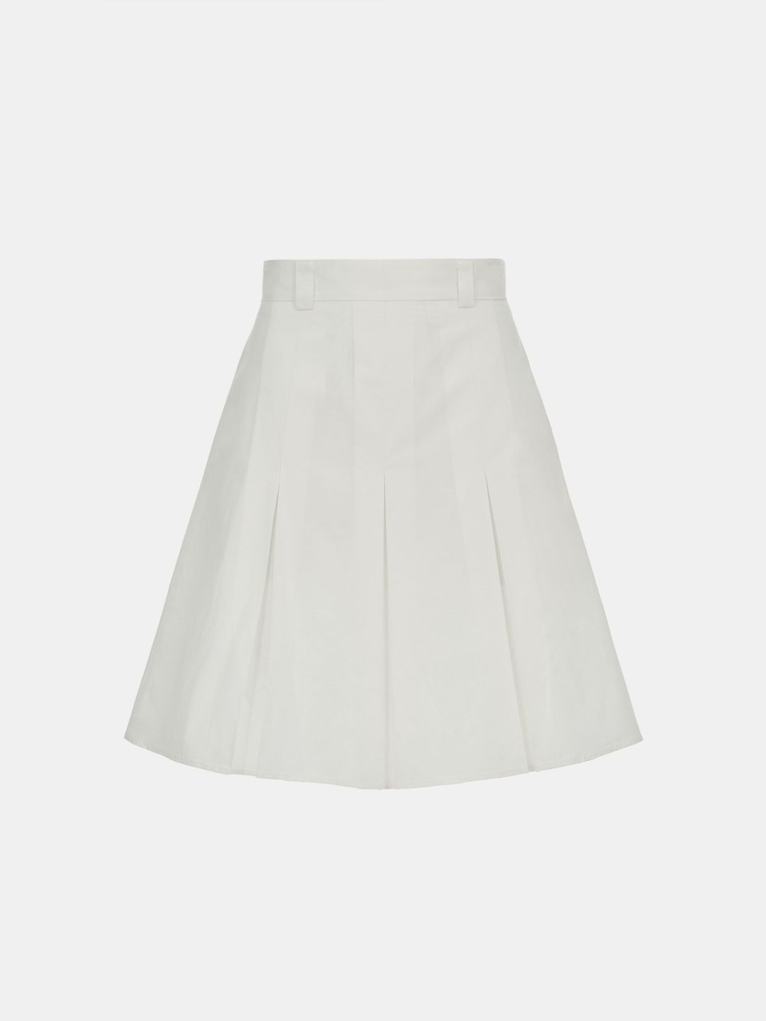 Wide Pleat Skirt, White #7