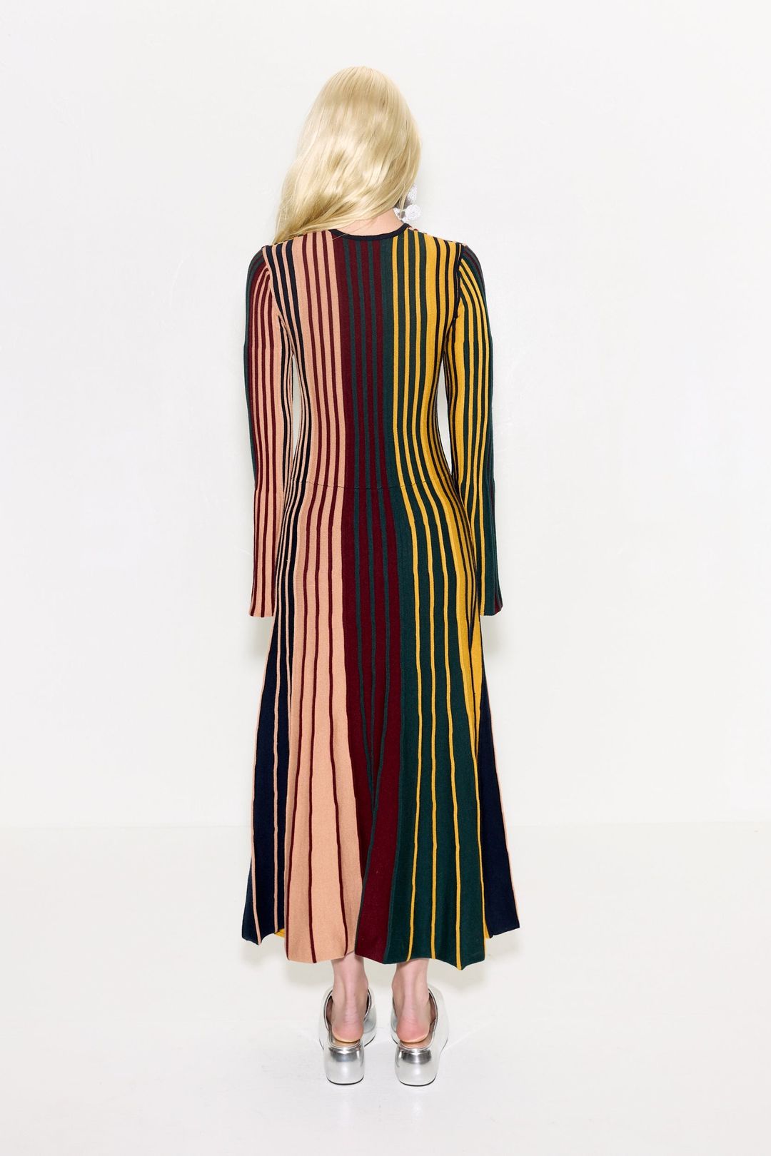 Celia Knit Dress In Multi Color Rib #4